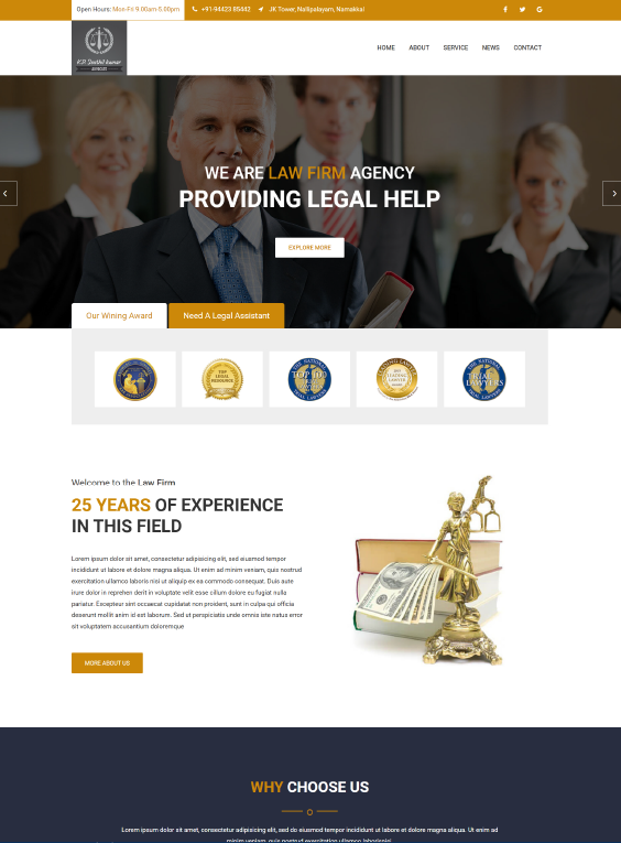 Sen Marrow Law static website design