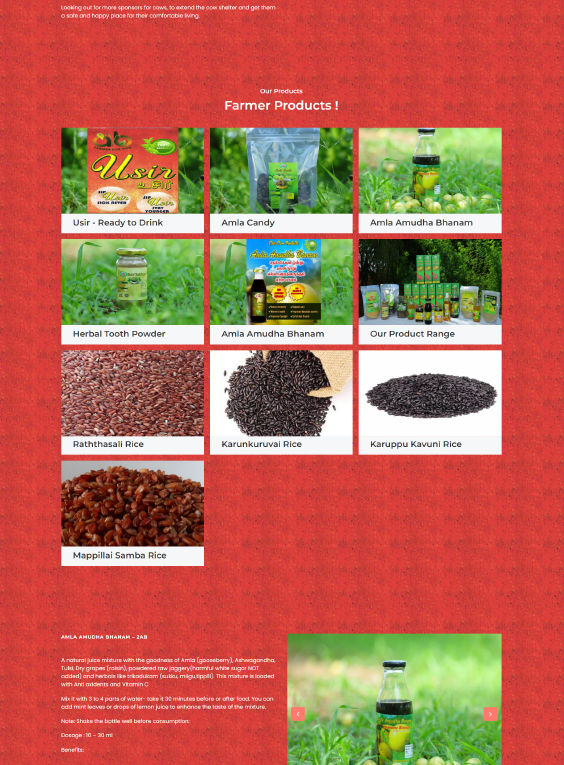 ARB Organic Farm static website design