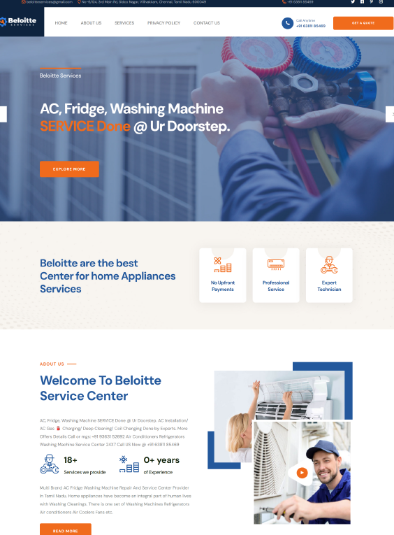 Beloitte Services static website design