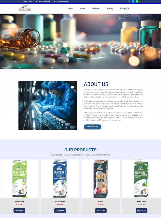 Biovage static website design