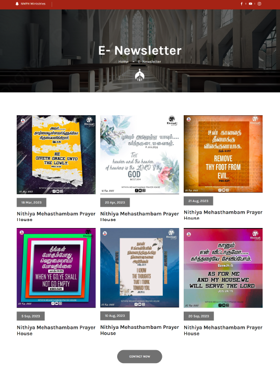 NM Ministries static website design