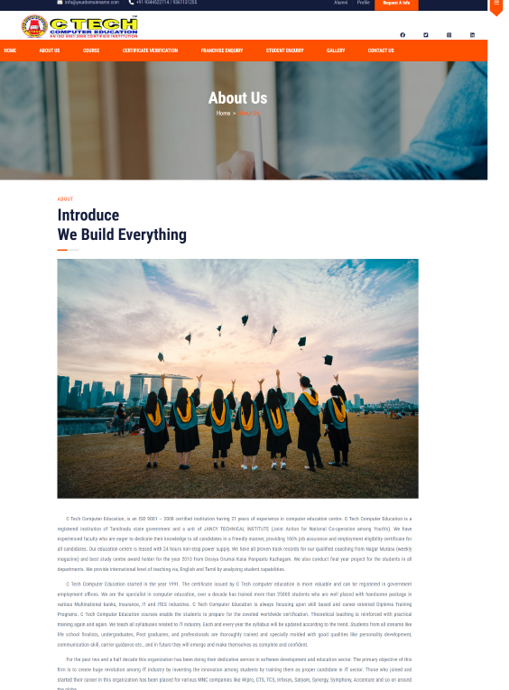 Ctech static website design