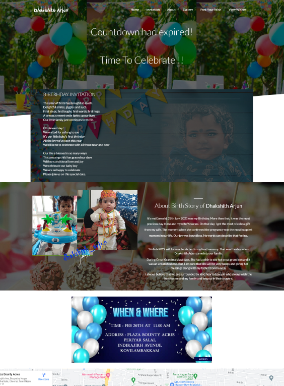 Dhakhshith Arjun static website design