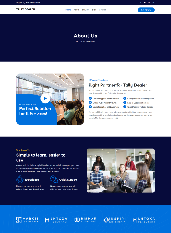 Maaveric static website design