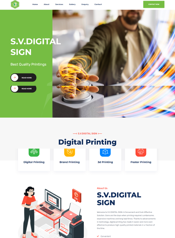 SV Digitals static website design