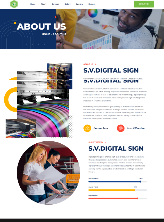 SV Digitals static website design