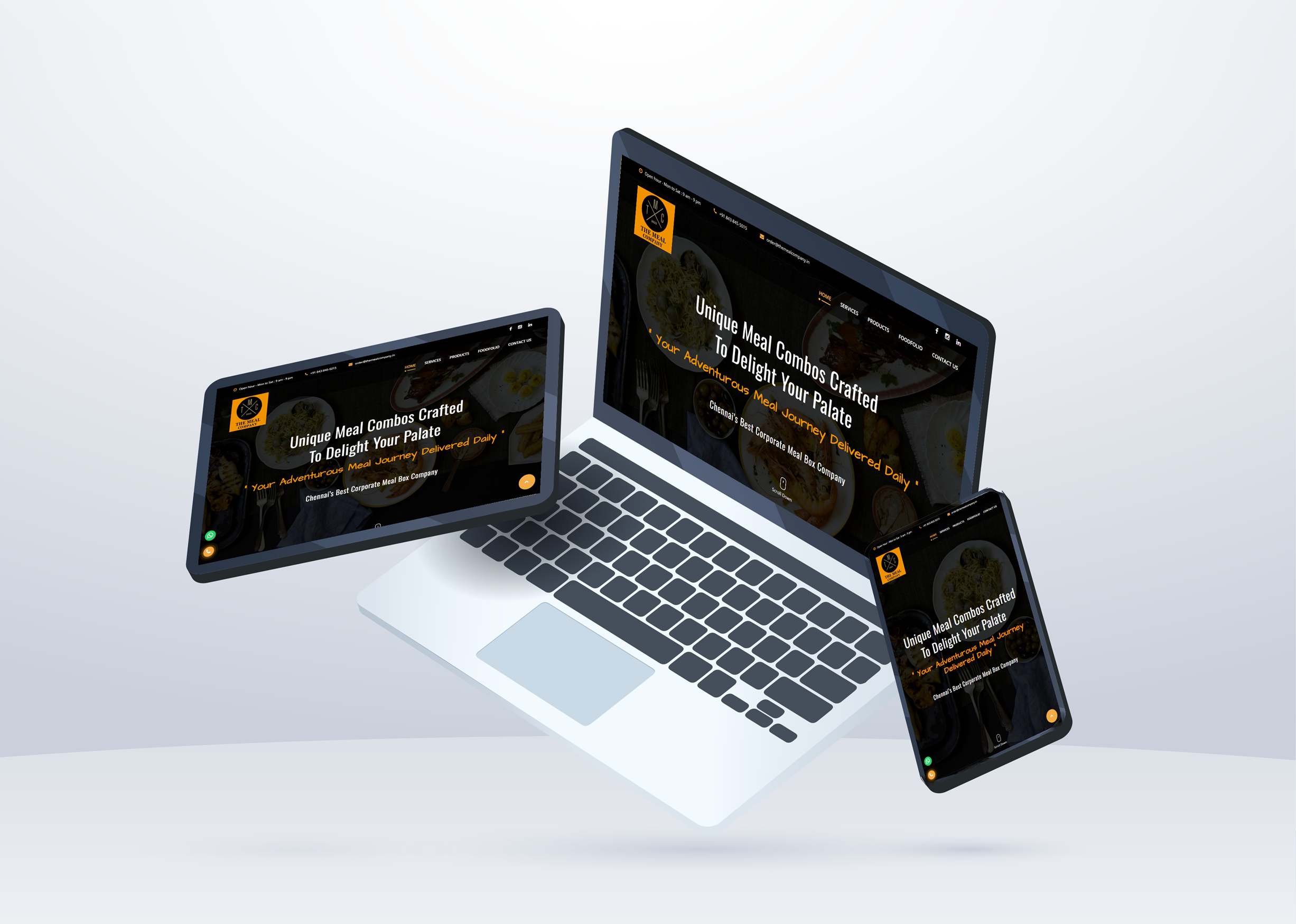 The Meal Company static website design sample
