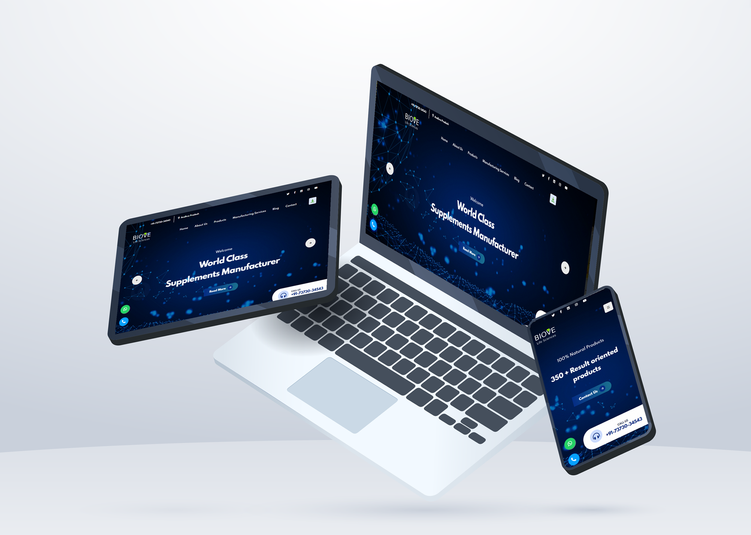Biovelife website design sample